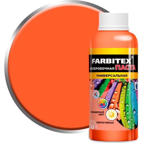 Колеровочная универсальная паста FARBITEX коралл, 0.1 л 4100003340 Колеровочная универсальная паста FARBITEX коралл, 0.1 л 4100003340