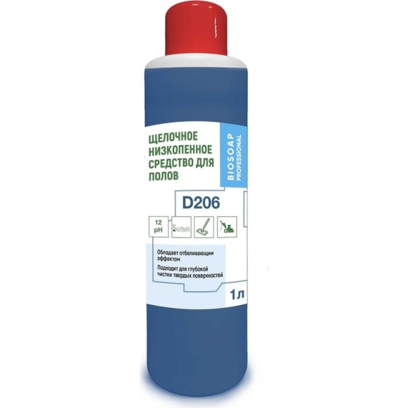 Щелочное низкопенное средство для полов АиС BIOSOAP Proffecional / D206 1л 9060301