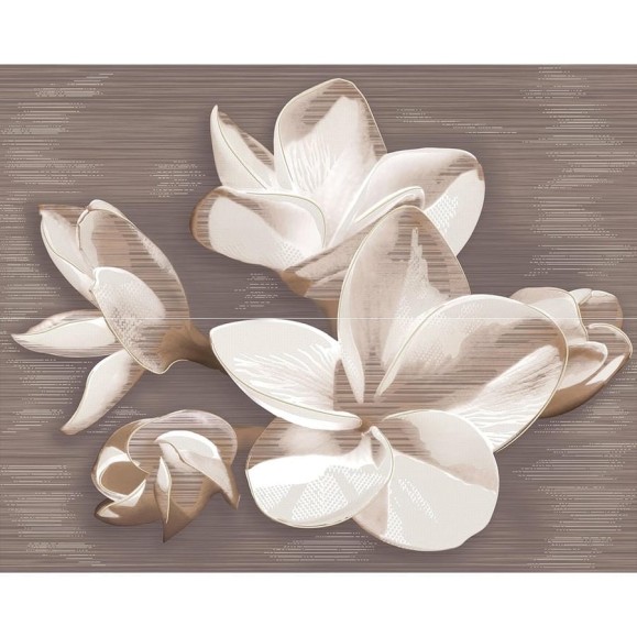 Панно Azori Ceramica amati plumeria alba, 50.5x40.2 см, комплект из 2 плиток 584192003 Панно Azori Ceramica amati plumeria alba, 50.5x40.2 см, комплект из 2 плиток 584192003