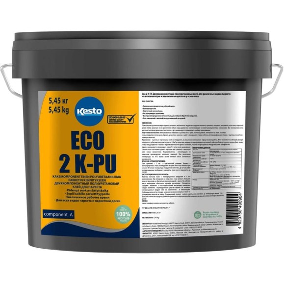 Полиуретановый 2-х компонентный клей для паркета Kesto Eco 2 k-pu 5.45 кг 81189