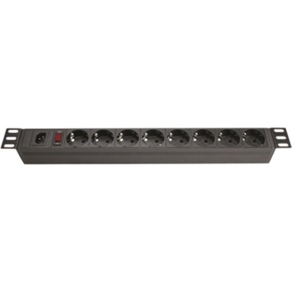 Блок распределения питания DKC (pdu) 19" 10a с выключателем, вых:8 schuko, вх:с14 R519SH8OPSHC14