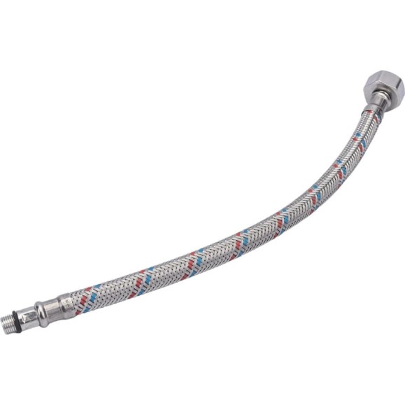 Подводка для воды (М10х18 мм; G1/2; 0.3 м; гайка-штуцер) Valtec VTf.003.IS.0418030 Подводка для воды (М10х18 мм; G1/2; 0.3 м; гайка-штуцер) Valtec VTf.003.IS.0418030