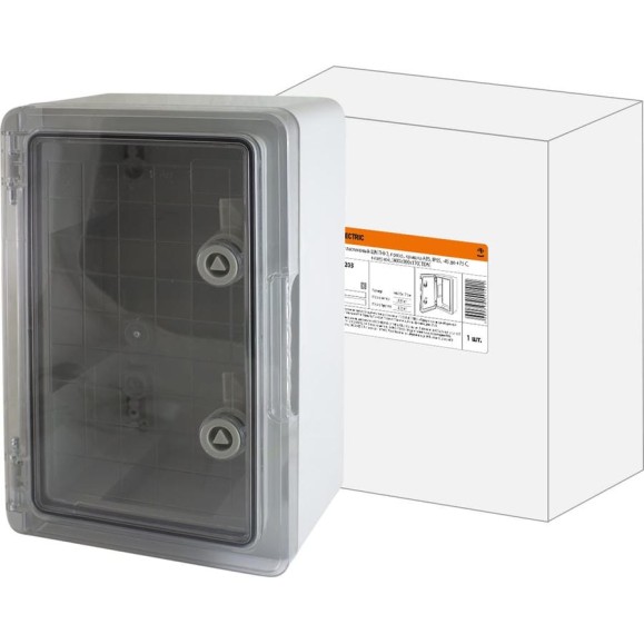 Навесной бокс TDM ELECTRIC пластиковый ЩМП-0-3, крышка ABS, IP65, -45 до +75 С, 400x300x170 SQ0933-0203