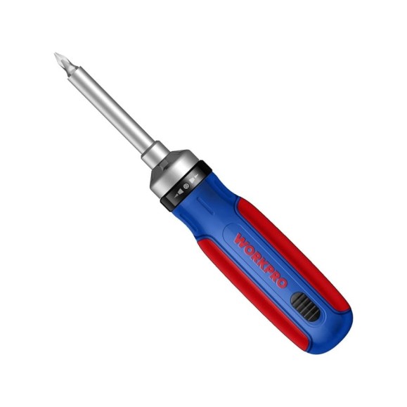 Реверсивная отвертка с трещоткой WORKPRO 3-72 15в1 (14 насадок) WP221061 Реверсивная отвертка с трещоткой WORKPRO 3-72 15в1 (14 насадок) WP221061