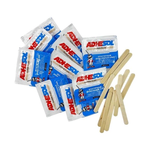 Эпоксидный клей ADHESOL Super flex в пакетиках, эластичный, 4 мл, 50 шт. 500520