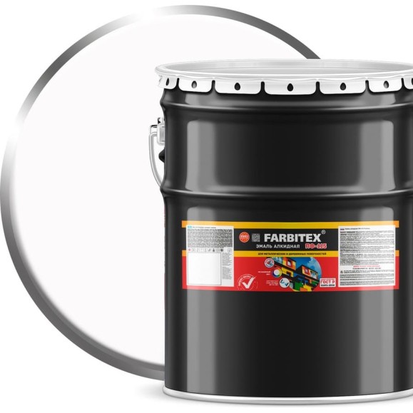 Алкидная эмаль FARBITEX ПФ-115 (белый; 20 кг) 4300001583 Алкидная эмаль FARBITEX ПФ-115 (белый; 20 кг) 4300001583