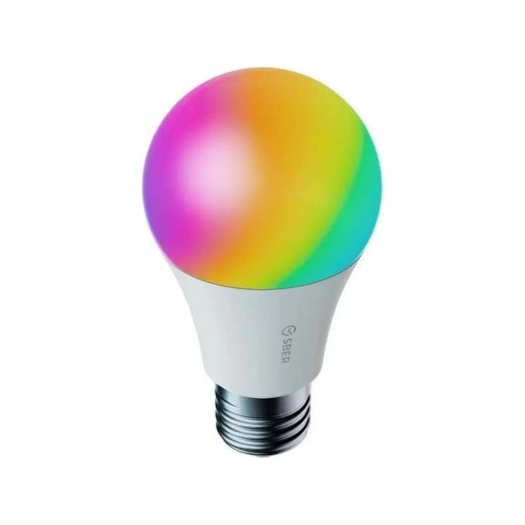 Умный дом СБЕР/SBER: Светодиодная лампа A60 (цоколь E27, 230В/9Вт): LED/RGB/CCT/DIM/WiFi/Bluetooth Умный дом СБЕР/SBER: Светодиодная лампа A60 (цоколь E27, 230В/9Вт): LED/RGB/CCT/DIM/WiFi/Bluetooth