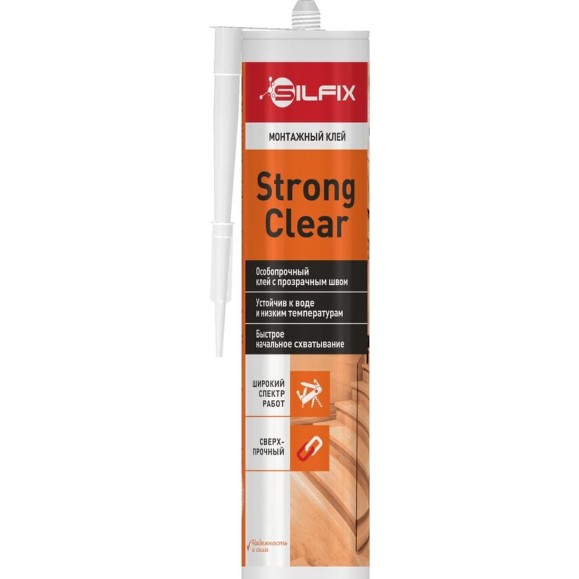 Монтажный универсальный клей Sila прозрачный SILFIX Strong Clear 290 мл H4065