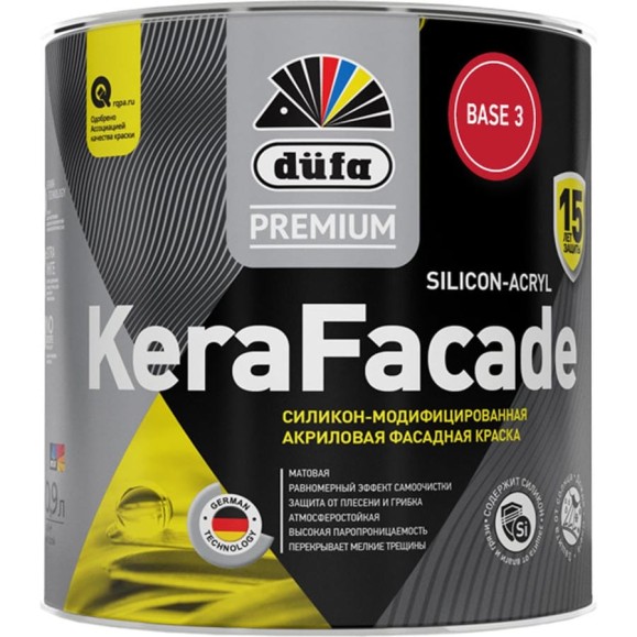 Водно-дисперсионная краска Dufa KeraFacade Premium база 3, 0.9 л МП00-009925