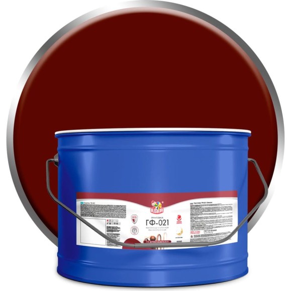 Грунтовка OLECOLOR ГФ-021 красно-коричневый, 10 кг 4300005167