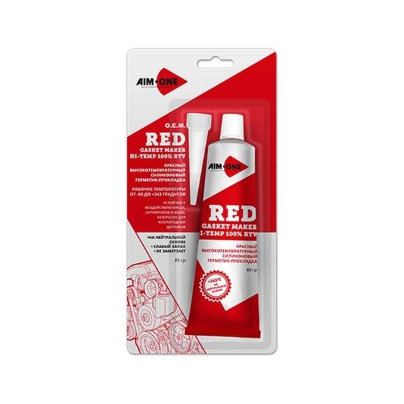 Силиконовый герметик прокладок Aim-one RED красный, 85 г GM-RD0085 443229 Силиконовый герметик прокладок Aim-one RED красный, 85 г GM-RD0085 443229