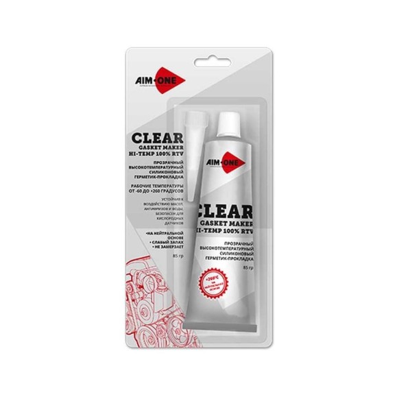 Силиконовый герметик прокладок Aim-one CLEAR прозрачный, 85 г GM-CR0085 443230 Силиконовый герметик прокладок Aim-one CLEAR прозрачный, 85 г GM-CR0085 443230