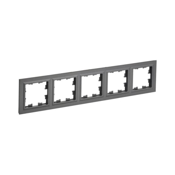 5-местная рамка IEK Brite ру-5-брг графит BR-M52-K53