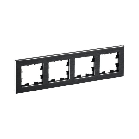 4-местная рамка IEK Brite ру-4-1-брч металл черный BR-M42-M-K02 4-местная рамка IEK Brite ру-4-1-брч металл черный BR-M42-M-K02
