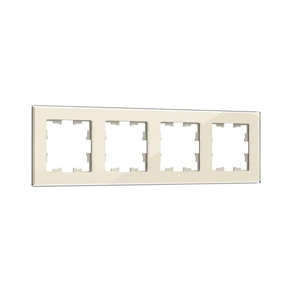 4-местная рамка IEK Brite ру-4-2-брва стекло ванильный BR-M42-G-K10 4-местная рамка IEK Brite ру-4-2-брва стекло ванильный BR-M42-G-K10