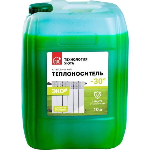 Теплохладоноситель (- 30) эко для системы отопления Технология Уюта на основе пропиленгликоля, 10 кг, безопасный 569214 Теплохладоноситель (- 30) эко для системы отопления Технология Уюта на основе пропиленгликоля, 10 кг, безопасный 569214
