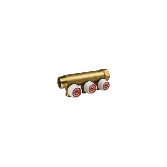 Модульный коллектор Giacomini 1x16/3 с отсекающим клапаном R585CY043 Модульный коллектор Giacomini 1x16/3 с отсекающим клапаном R585CY043