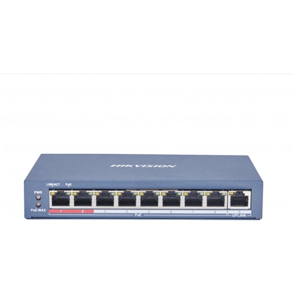 Неуправляемый PoE-коммутатор Hikvision Ethernet, PoE DS-3E0109P-E C УТ-00017152