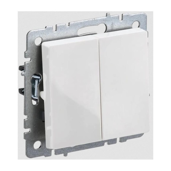 2-клавишный выключатель IEK Brite проходной 10а вс10-2-6-брб белый BR-V22-0-10-K01-PRO 2-клавишный выключатель IEK Brite проходной 10а вс10-2-6-брб белый BR-V22-0-10-K01-PRO