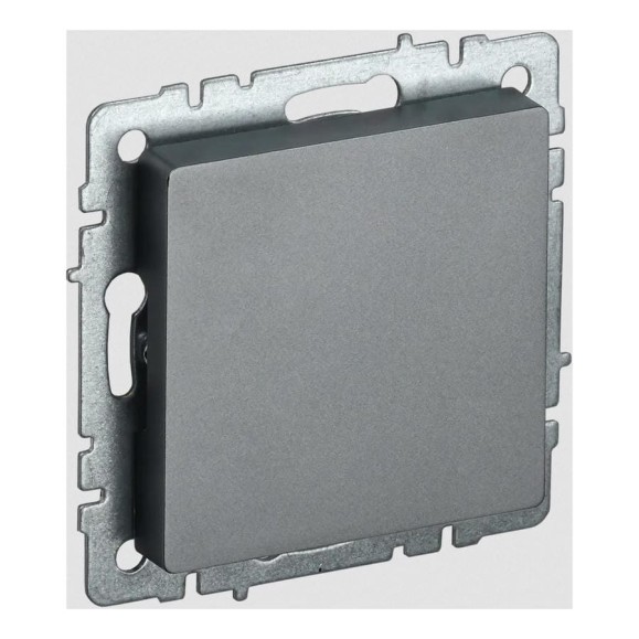 Заглушка с суппортом IEK Brite мз10-брс сталь BR-PL10-K46