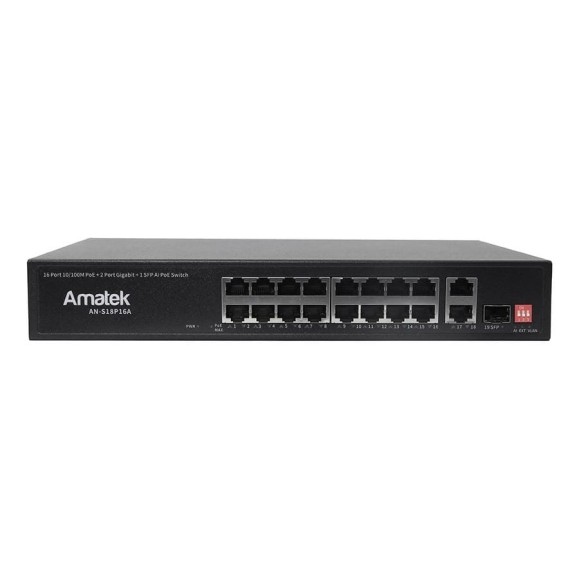 Коммутатор Amatek AN-S18P16А РОЕ+ 250вт 7000794