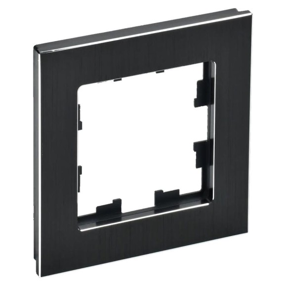 1-местная рамка IEK Brite ру-1-1-брч металл, черный BR-M12-M-K02 1-местная рамка IEK Brite ру-1-1-брч металл, черный BR-M12-M-K02