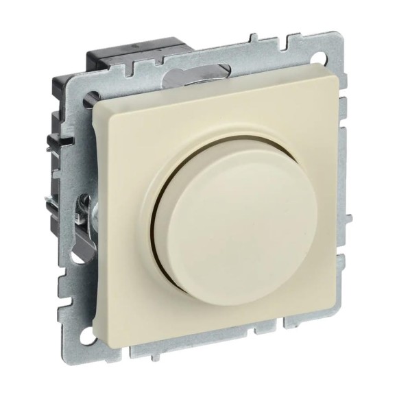 Поворотно-нажимной светорегулятор IEK Brite сс10-1-0-бркр 600вт, бежевый BR-D20-0600-K10