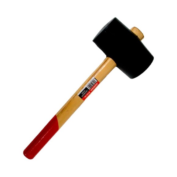 Киянка TOOLAS с деревянной ручкой, 910 гр, черная резина 00008615 Киянка TOOLAS с деревянной ручкой, 910 гр, черная резина 00008615