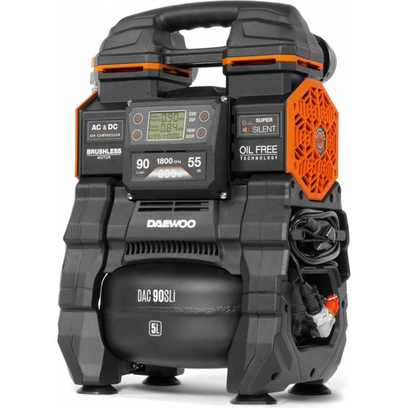 Поршневой аккумуляторный компрессор DAEWOO 21в/220в DAC 90S Li SET