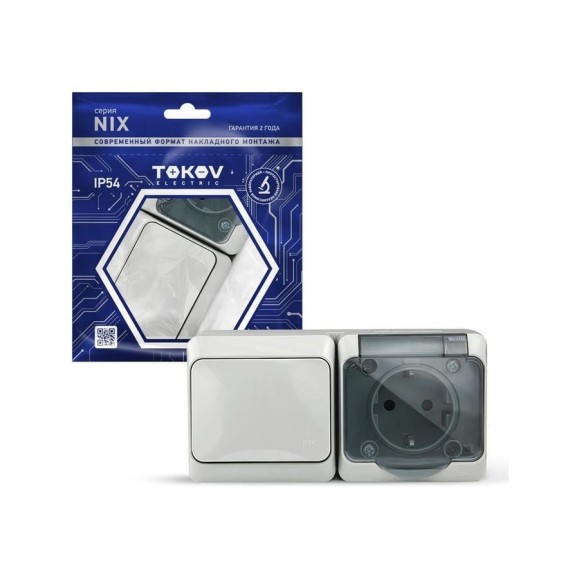 Блок оп TOKOV ELECTRIC nix (розетка 16а 250в с заземл. + 1-кл. выкл. 10а) ip54 сер. TKE-NX-V1RZ-C06T-IP54 Блок оп TOKOV ELECTRIC nix (розетка 16а 250в с заземл. + 1-кл. выкл. 10а) ip54 сер. TKE-NX-V1RZ-C06T-IP54