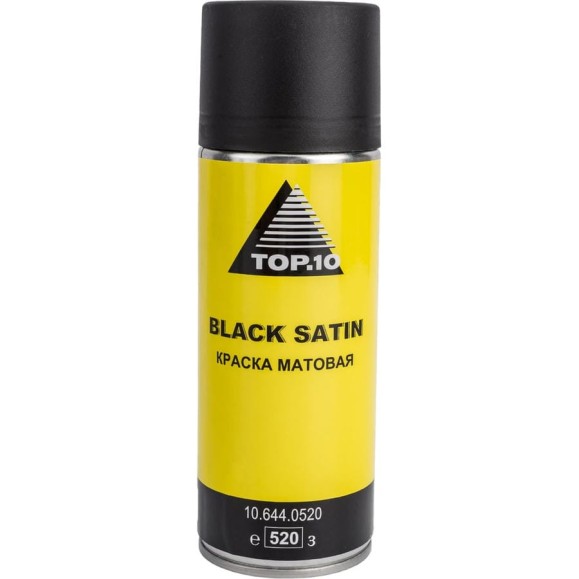 Краска чёрная матовая TOP.10 спрей 520 мл 10.644.0520 Краска чёрная матовая TOP.10 спрей 520 мл 10.644.0520
