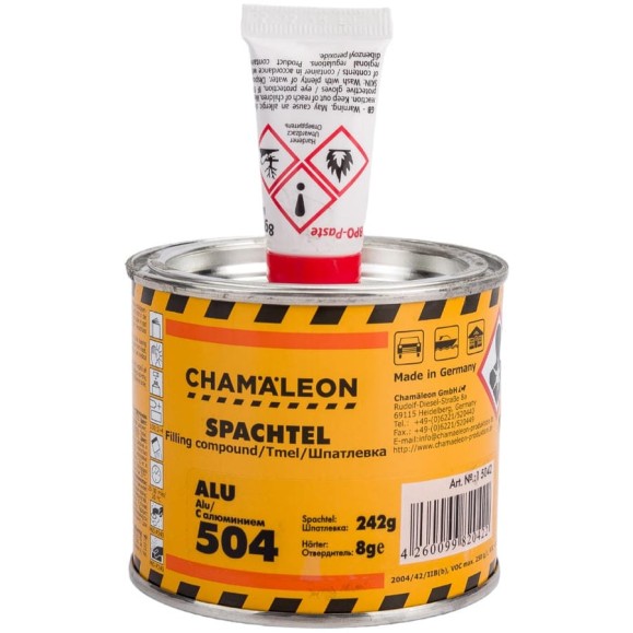 Шпатлевка с алюминием CHAMAELEON вкл.отвердитель 0,250кг 15042